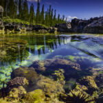 Photo encadrée de la piscine naturelle de la baie d’Oro à l’Île des Pins, en Nouvelle-Calédonie